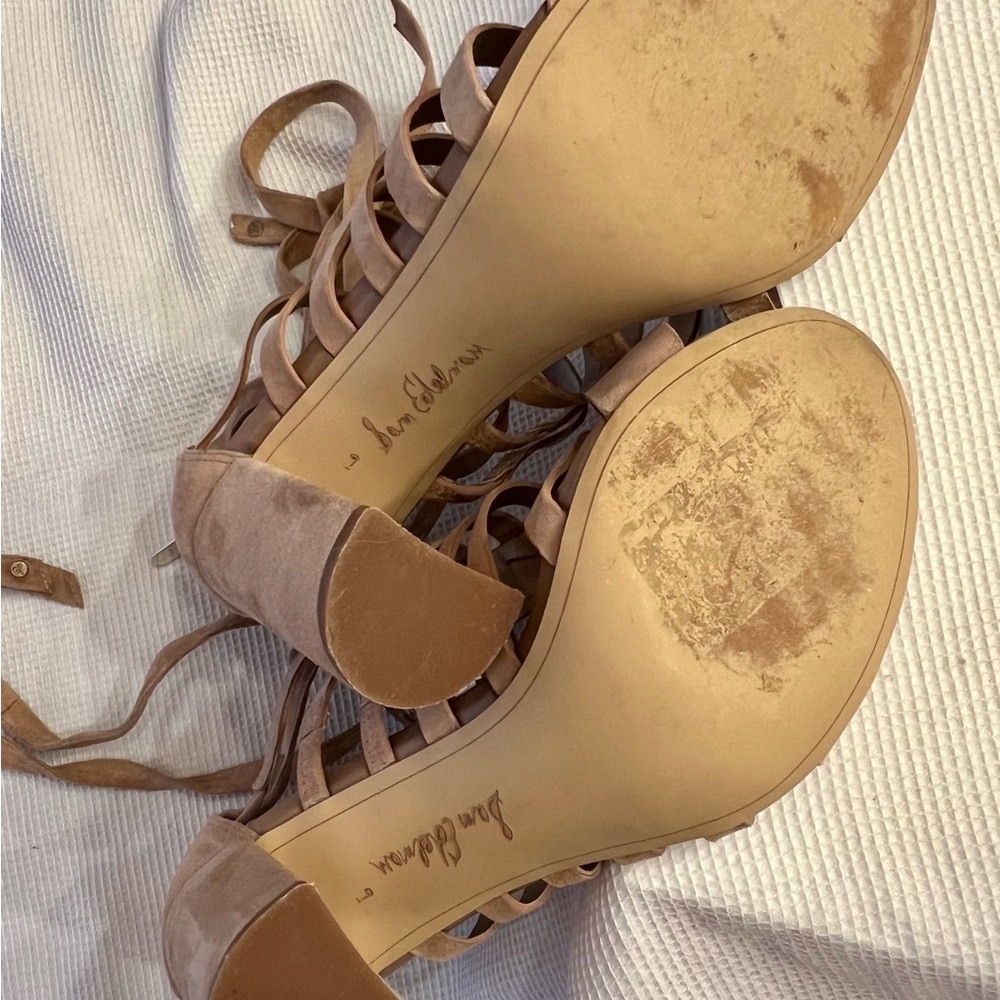 Sam Edelman Sz 9 Yarina Suede Gladiator Block Heel Sandals UEC - Picture 10 of 10